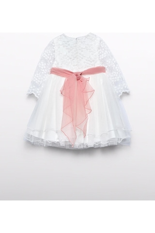 Mayoral Abel&lula Kız Bebek Abiye Elbise Beyaz