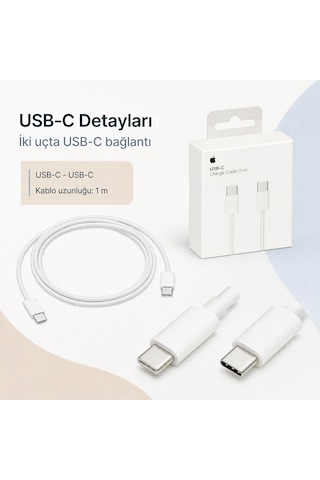 Usb-c To Usb-c Hızlı Şarj Ve Data Kablosu 1 Metre 60w Telefon Tablet Notebook Uyumlu Type-c Kablo