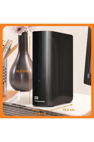 Wd Elements 14 Tb Masaüstü Harici Sabit Sürücü, Usb 3.0 Ve Usb 2.0 İle Uyumlu, Yüksek Aktarım Hızları, Darbeye