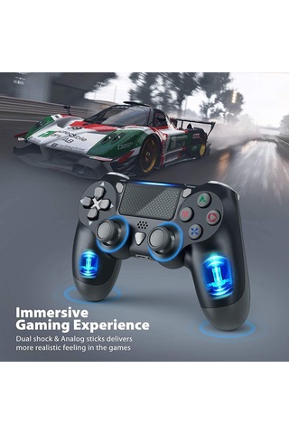 Ps4 Joystick Çift Titreşim 600mah Ps4 Gamepad Oyun Kolu Slim Pro Fat Kablosuz Bluetooth Ps4