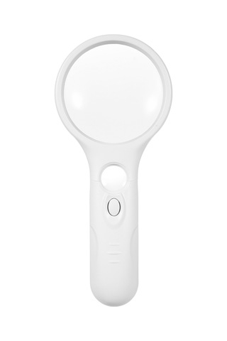 Lepmerk 3 Led Işıklı Büyüteç 3x 45x El Büyüteci Ve Para Okumak Beyaz