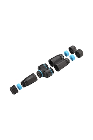 Lexroo Su Geçirmez Ip68 Korumalı 1/2 Splitter Dişi + 2xdişi Rj45 Ethernet Konnektör Soketleri
