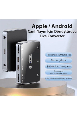 Ally Mh-319 Type-c 2 İn 1 Canlı Yayın İçin Dönüştürücü Live Converter- 5775
