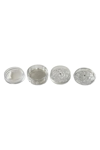 Grınder Parçalayıcı Plastik Baharat Öğütücü Herb Spice 4 Katmanlı 60mm-seffaf