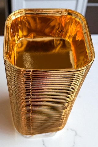 50'li Gold Muffin Kek Ve Sufle Kapsülü Desenli Cupcake Pişirme Kalıbı 8cm Gold