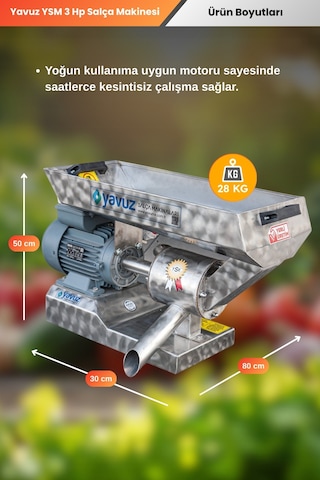 Yavuz Ysm 3 Hp Salça Makinesi
