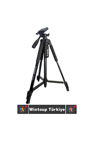 Wintoup Premium Vlog Çekim Teleskopik Döner Başlık Yatay Dikey Kullanım Taşıma Çantalı 150 Cm Kamera Tripod