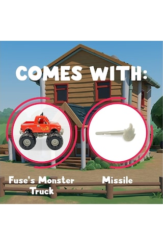 Oddbods Action Vehicle Fuse & Monster Truck Taşıt Seti Çok Renkli