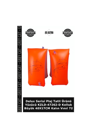 Delux Serisi Plaj Tatil Ürünü Yüzücü Kzld-47262-d Kolluk Büyük 40x17cm Kalın Vınıl 72 Çok Renkli