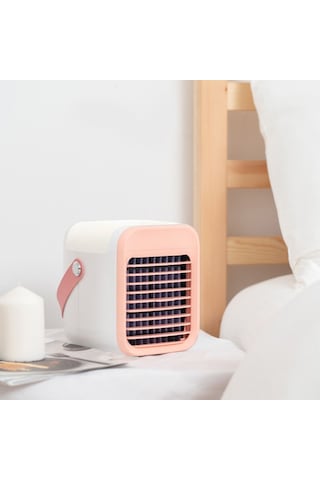 Taşınabilir Mini Klima Fanı Kişisel Uzay Soğutucu Ev Ofis Masası Klima Gri