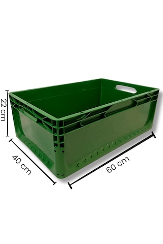 Alpbx 1.kalite Yeşil Plastik Kasa 60x40x22 Cm - Kutu 44 Litre