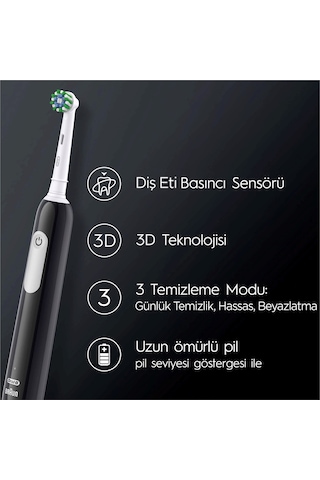 Oral-B Pro Series 1 Şarjlı Siyah Diş Fırçası + Seyahat Kabı