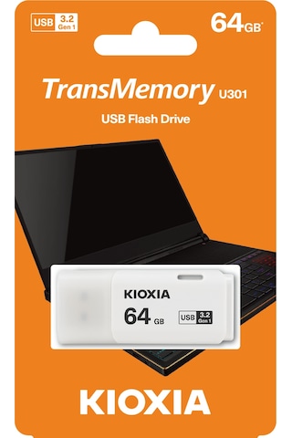 Kioxia TransMemory U301 64 GB USB 3.2 Gen 1 Flash Bellek