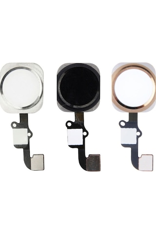 Apple Uyumlu iPhone 6 Home Tuşu Touch Id Flex Sensör Orta Tuş Beyaz