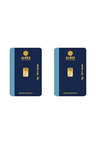 Agakulche 24 Ayar 2 Adet 1 Gr 995 Amr Külçe Altın
