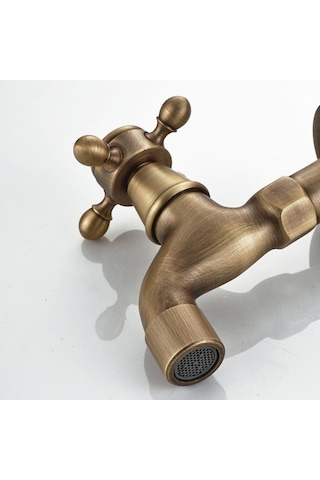 Novahub Suntek Antik Pirinç Bahçe Çamaşır Makinesi Su Dokunu Musluğu, Estetik Ve Fonksiyonel Pirinç B