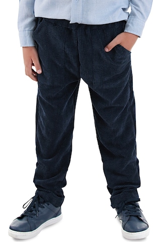Denokids Fitilli Kadife Lacivert Erkek Çocuk Pantolon Renkli