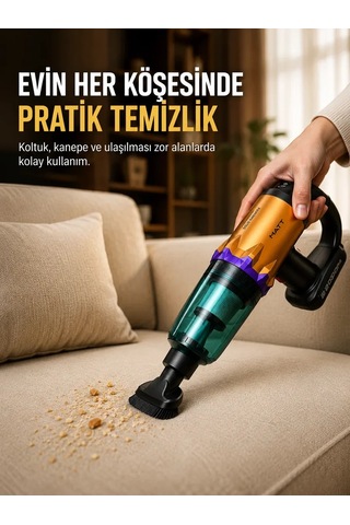 Taşınabilir Kablosuz El Süpürgesi Araç Ve Ev Temizliğine Uygun Diğer