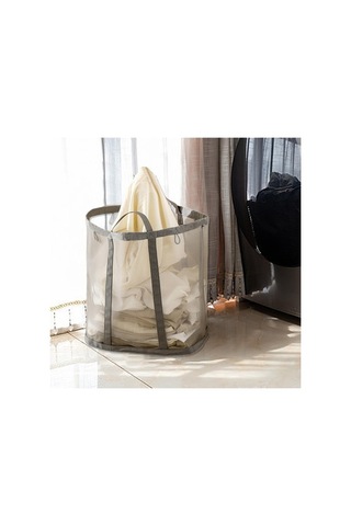 Pazly Suntek Gri Katlanır Çamaşır Sepeti - Basit Ve Pratik Kirli Çamaşır Deposu Diğer