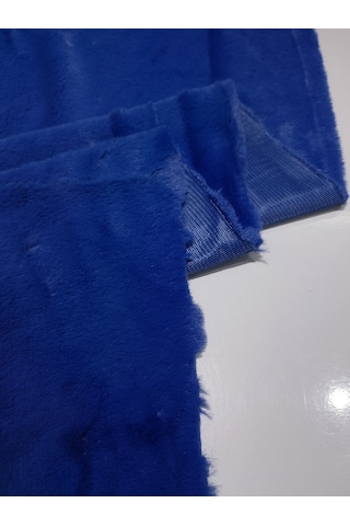 Toskana Peluş Kumaş Saks Mavisi