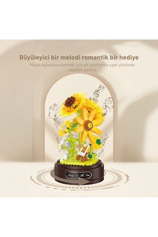 Balody Çiçek Sanatı Müzik Kutusu Yapı Bloğu Seti 483 Parça