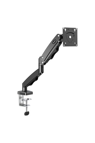 17-32 İnç Amortisörlü Monitör Kolu Tam Hareketli Vesa Uyumlu Masa Kelepçeli Monitör Standı 2-9 Kg - Siyah