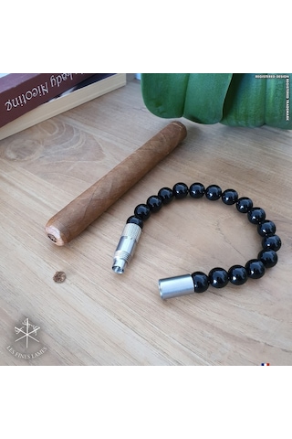 Les Fines Lames Punch Bileklik Steel Oniks - M