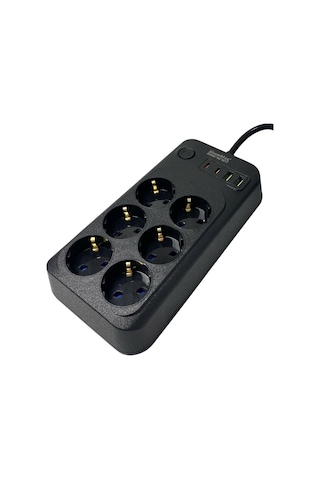 Showmax Sh-4630 2mt 2xusb-2xtype-c 4lü Termal Akım Korumalı Priz 10a 2500w 2 M