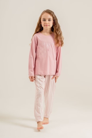 U.S. Polo Assn. Kız Çocuk Pijama Takımı Baskılı Pembe Uzun Kol Pijama Takımı Us2727-c-v1 Us2727-c-v1