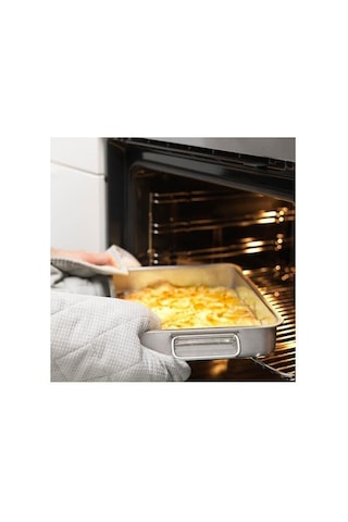 Ikea Metal Kare Fırın Kabı 24x34 Cm Paslanmaz Çelik Kulplu Kare Fırın Pişirme Tepsisi Sku: Smg8690010560483 Ahşap