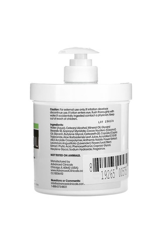 Advanced Clinicals Hindistan Cevizi Yağı Yüz ve Vücut Kremi 454GR