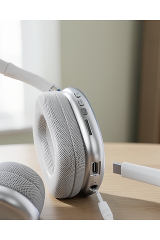 P9 Air Max Kulak Üstü Bluetooth Kulaklık 5.0 Mikrofonlu Beyaz
