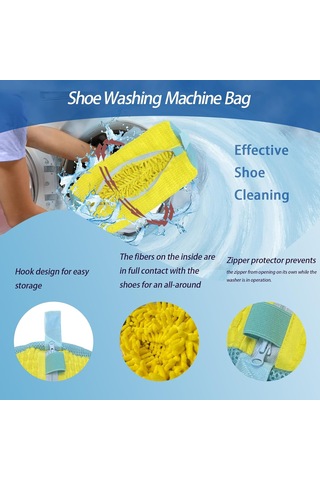 Ayakkabı Çamaşır Makinesi Çantası, Spor Ayakkabı İçin Çamaşır Ayakkabı Çantası, Tenis Ayakkabıları, Çamaşır Makinesi Ve Kurutma Makinesi, Çorap İçin Yeniden Kullanılabilir Temizlik Torbası, Lezzetler, Spor Ayakkabıları Sarı 2 Adet Sarı