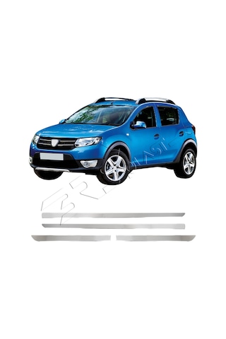 Dacia Sandero Stepway Uyumlu 2012-2020 Krom Yan Kapı Çıtası 4 Parça Paslanmaz Çelik