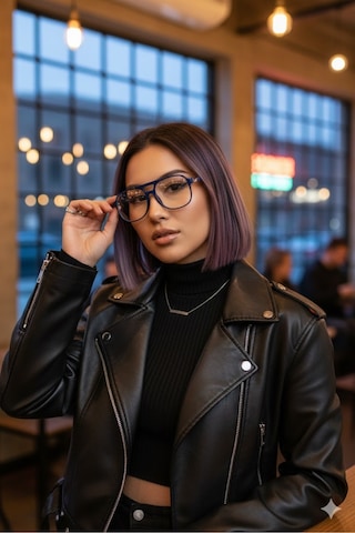 Nova Unisex Kemik Çerçeveli Mavı Işık Filtreli Okuma Gözlüğü Şık, Hafif Ve Konforlu Retro Tasarım Lacivert