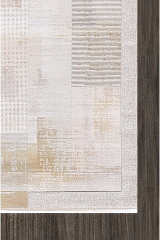 Artemis Halı Couture 00928a Bej Beyaz Modern Desen İpek Halı