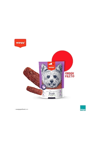 Wanpy Oven Roasted Gerçek Ördek Fileto 100 G Köpek Ödülü, Küçük Köpekler