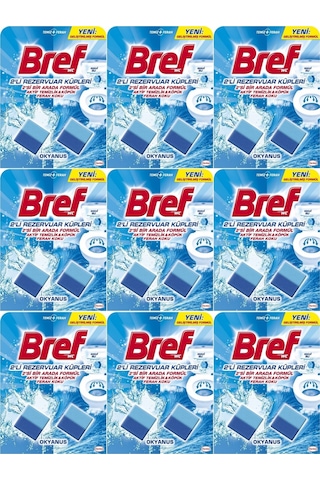 Bref Koku Giderici Jel Küpü - Okyanus Klozet - Rezervuar - Tuvalet - Blok 18 Li Set 9pk 2