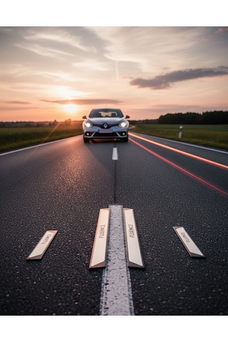 Renault Fluence Krom Kapı Eşik Koruması Black Edition 2010-2013 4 Parça