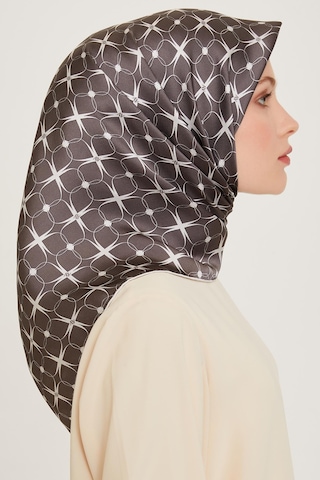 Armine İpek Eşarp 2025 Kış - 9207-85 Twill - Füme