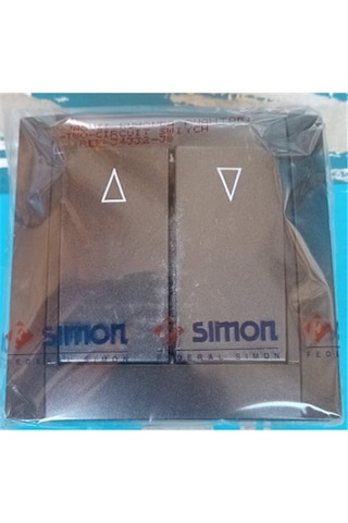 Simon 34 Renkli Jaluzi Kumanda Anahtarı Çerçeveli