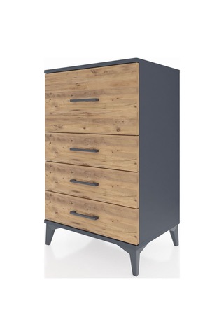 Hyperion Komodin 4 Çekmeceli 60x44x96 Antrasit-çam Antrasit