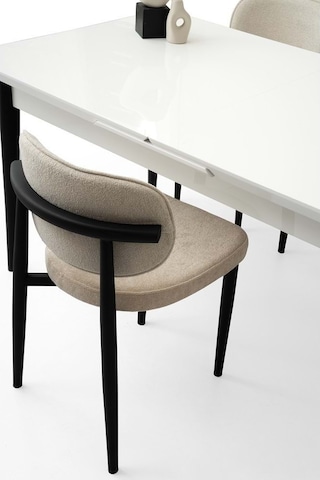 Mobilgen Beyaz 160+37 Kelebek Tekno Kenar Hg Açılabilir Masa Beyaz