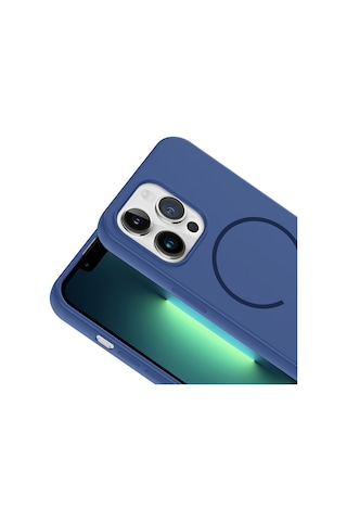 Apple Uyumlu iPhone 13 Pro Max Kılıf M-safe Şarj Özellikli Sys Meta Kapak - Siyah Siyah