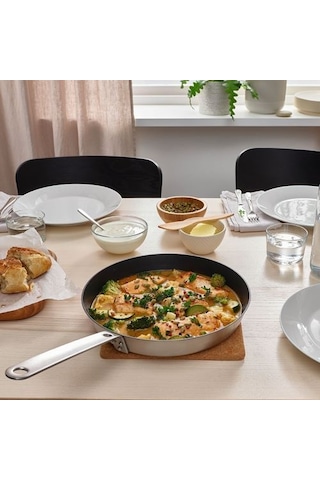 Ikea Hemkomst Tencere Ve Tava Seti 2-3-5 L 28 Cm Krom 7 Parça