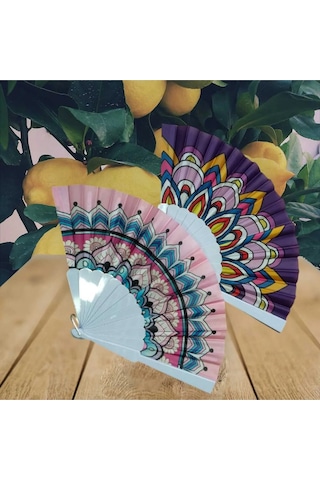 Yelpaze Serinletici Summer - Yaz Konsept Etnik Desen 3 Adet