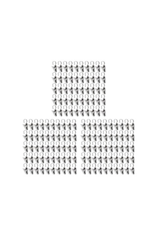 Perde Fotoğrafları İçin Kancalı 150 Adet Paslanmaz Çelik Perde Klipsleri, B Gümüş