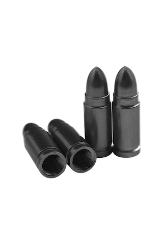 Neevoyu Alüminyum Bullet Tip Lastik Valf Kapağı, Siyah, Araba-suv-motosiklet-bisiklet İçin, Dayanıklı, Dirt Koruma, Kolay Kurulum