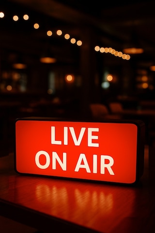 Live On Air Tasarımlı Gece Lambası Dekoratif Aydınlatma Çok Renkli