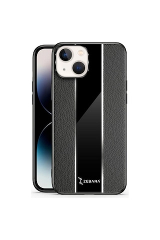 Apple İphone 14 Plus Uyumlu Kılıf Premium Deri Kılıf Siyah